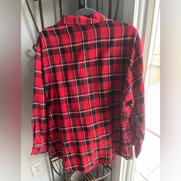 Plus size 20W women’s flannel button down shirt - Picture 2 of 4